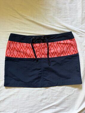 Patagonia Womens Board Skirt Navy Pink Geometric Pattern Size 2